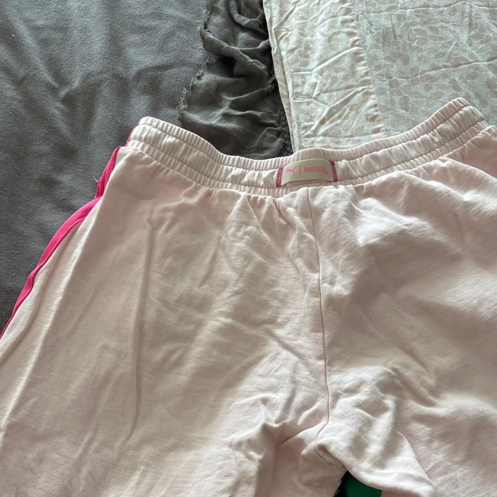 Puma Pink Sweatpants with Green & Pink Side Stripes - Picture 8 of 8